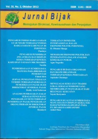 Image of Jurnal Bijak : Memajukan Birokrasi, Kewirausahaan dan Perpajakan