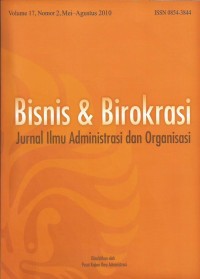 Image of Bisnis dan Birokrasi : Jurnal Ilmu Administrasi dan Organisasi