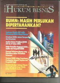 Image of Jurnal Hukum Bisnis : BUMN = Masih Perlukah Dipertahankan?