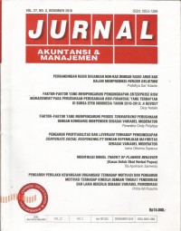 Image of JAM : Jurnal Akuntansi dan Manajemen