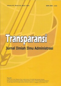 Image of Transparansi : Jurnal Ilmiah Sekolah Tinggi Ilmu Administrasi Mandala Indonesia