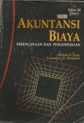 Akuntansi Biaya : Perencanaan dan Pengendalian