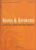 Bisnis dan Birokrasi : Jurnal Ilmu Administrasi dan Organisasi