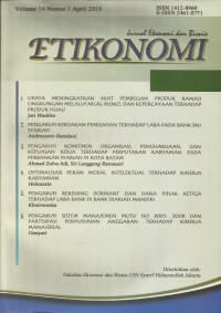 Etikonomi: Jurnal Ekonomi