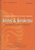 International Journal of Administrative Sciences dan Organization : Bisnis Dan Birokrasi = Jurnal Ilmu Administrasi dan Organisasi