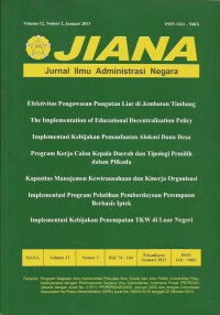 Jiana : Jurnal Ilmu Administrasi Negara