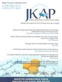 JKAP : Jurnal Kebijakan Administrasi Publik