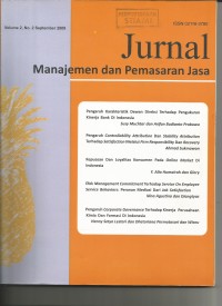 Jurnal Manajemen dan Pemasaran Jasa