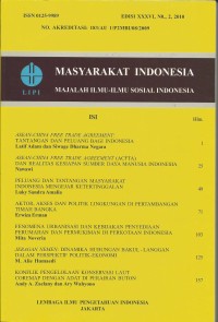 Masyarakat Indonesia : Majalah Ilmu - Ilmu Sosial Indonesia