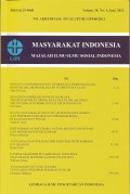 Masyarakat Indonesia : Majalah Ilmu - Ilmu Sosial Indonesia