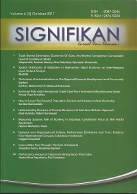 Signifikan : Jurnal Ilmu Ekonomi