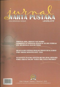 Jurnal Warta Pustaka Legislatif