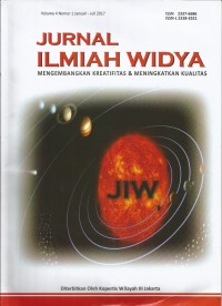 Jurnal Ilmiah Widya : Mengembangkan Kreatifitas dan Meningkatkan Kualitas