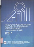 panduan Pelaksanaan Dan Pengabdian Kepada Masyarakat di Perguruan Tinggi - Edisi X